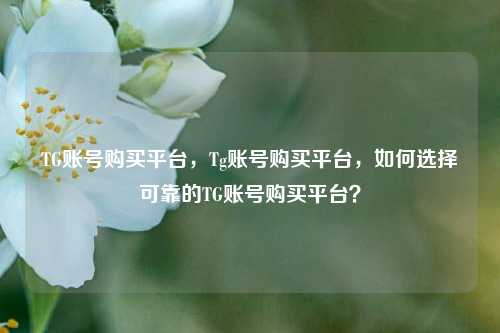 TG账号购买平台，Tg账号购买平台，如何选择可靠的TG账号购买平台？